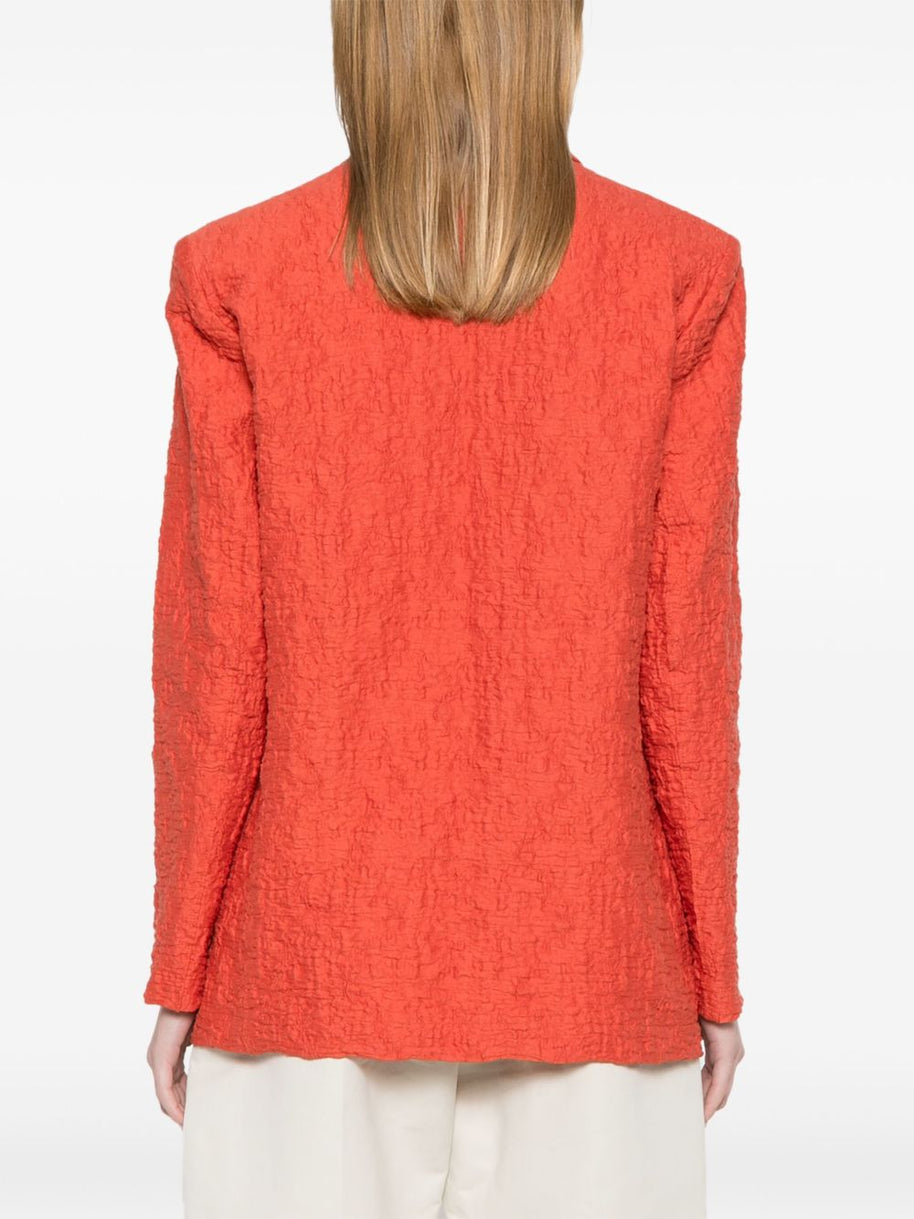 Harris Wharf London Single Breasted Jacket In Orange