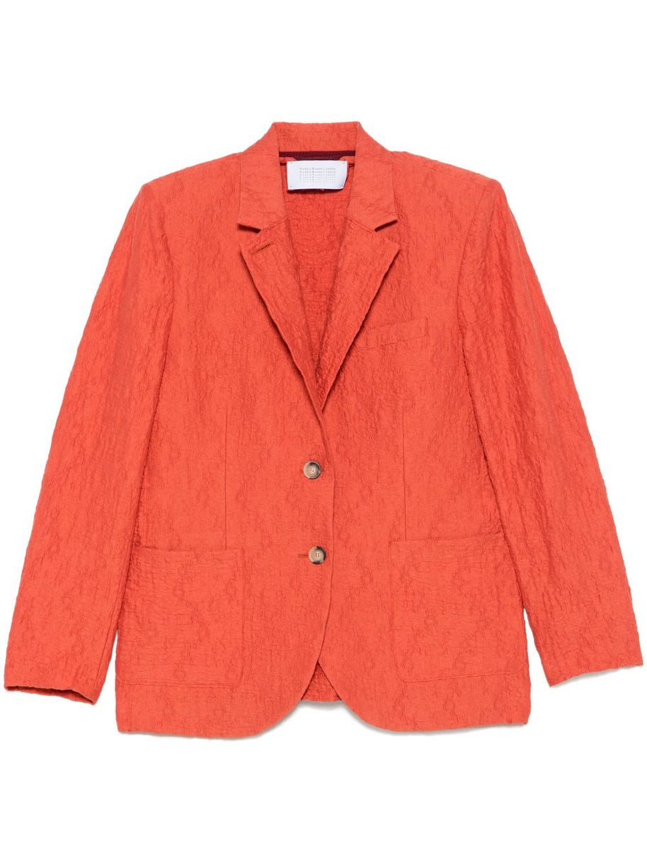 Harris Wharf London Single Breasted Jacket In Orange