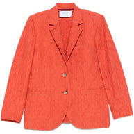 Harris Wharf London Single Breasted Jacket In Orange