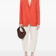 Harris Wharf London Single Breasted Jacket In Orange