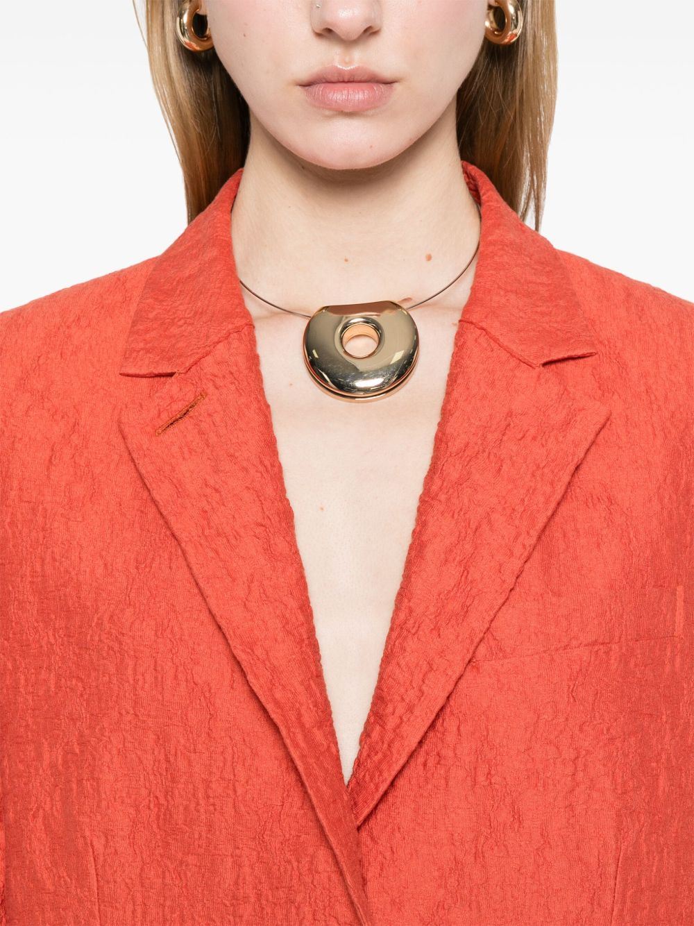 Harris Wharf London Single Breasted Jacket In Orange