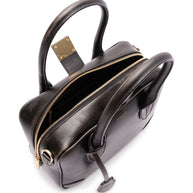 Golden Goose Vita Bag In Smooth Black Leather And Gold Details