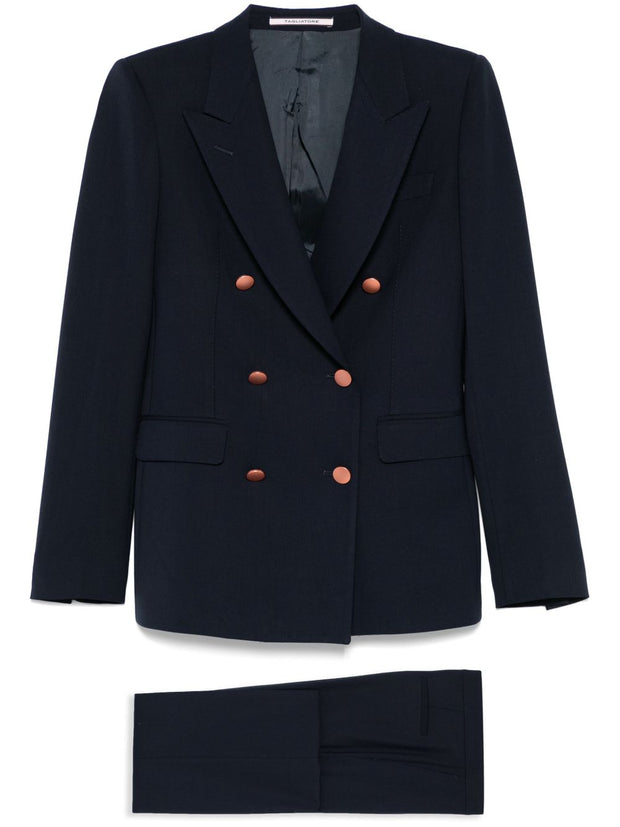 Tagliatore Double Breasted Suit In Blue