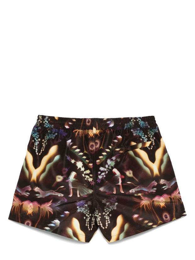 Paul Smith Swim Shorts In Brown
