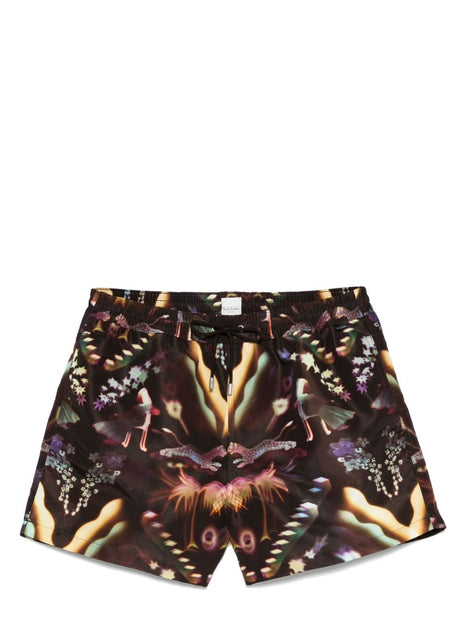 Paul Smith Swim Shorts In Brown