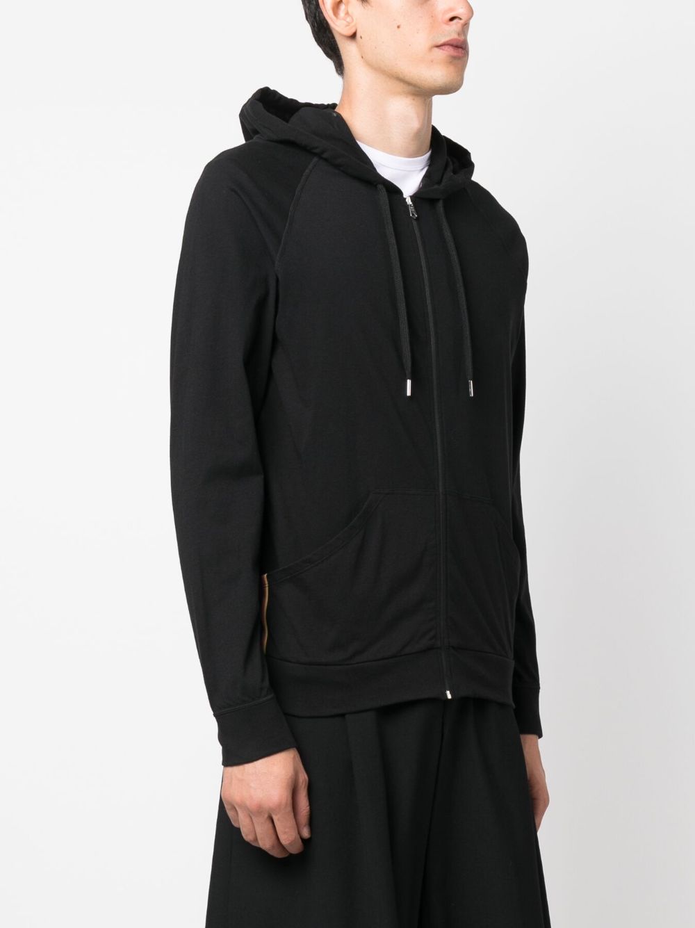 Paul Smith Full Zip Hooded Sweatshirt In Black