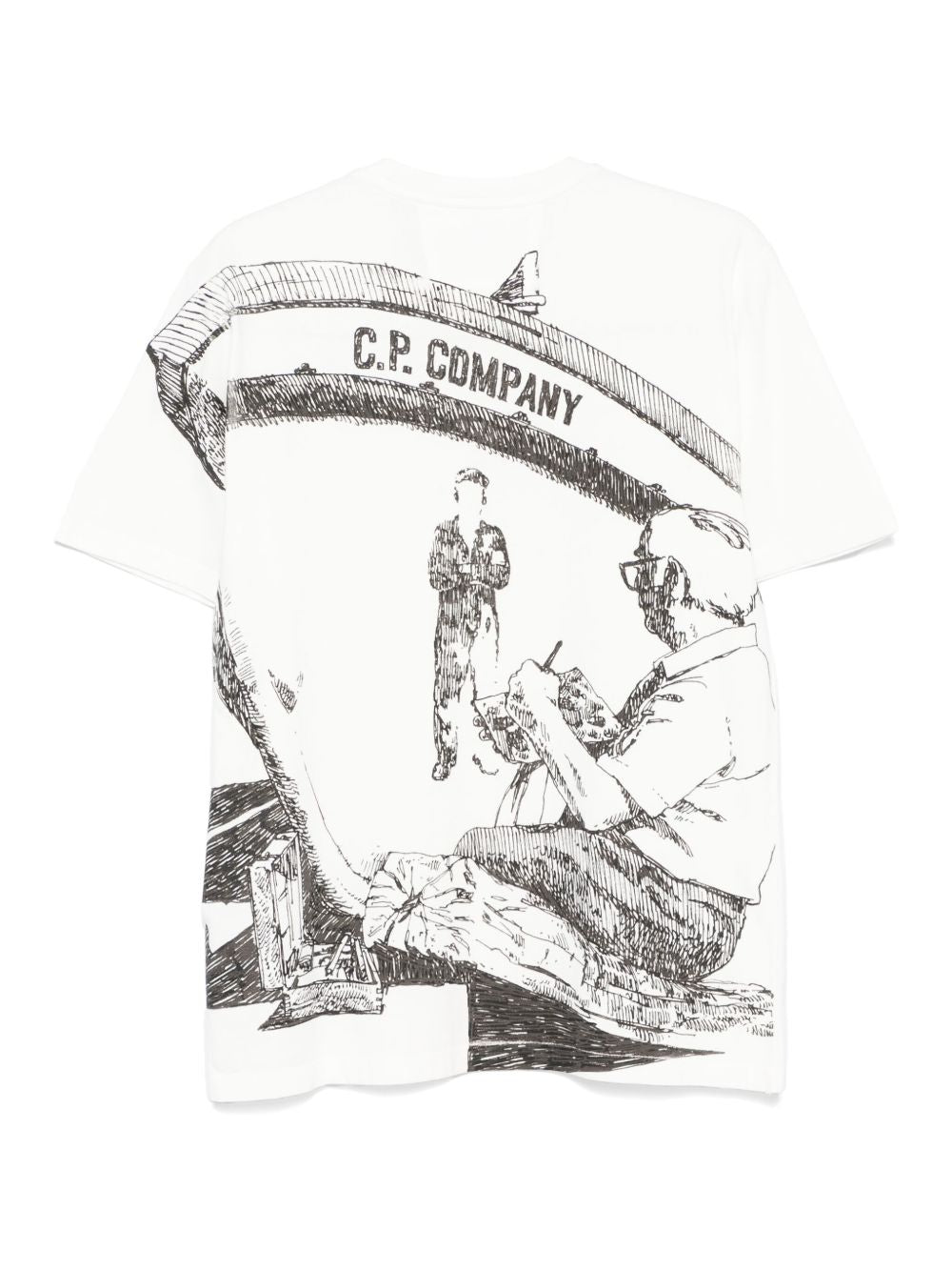 C.P. COMPANY Graphic T-shirt In White