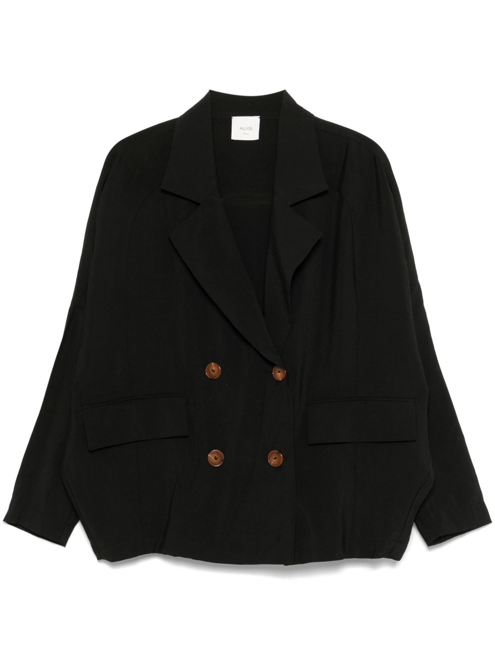 Alysi Double Breasted Jacket In Black