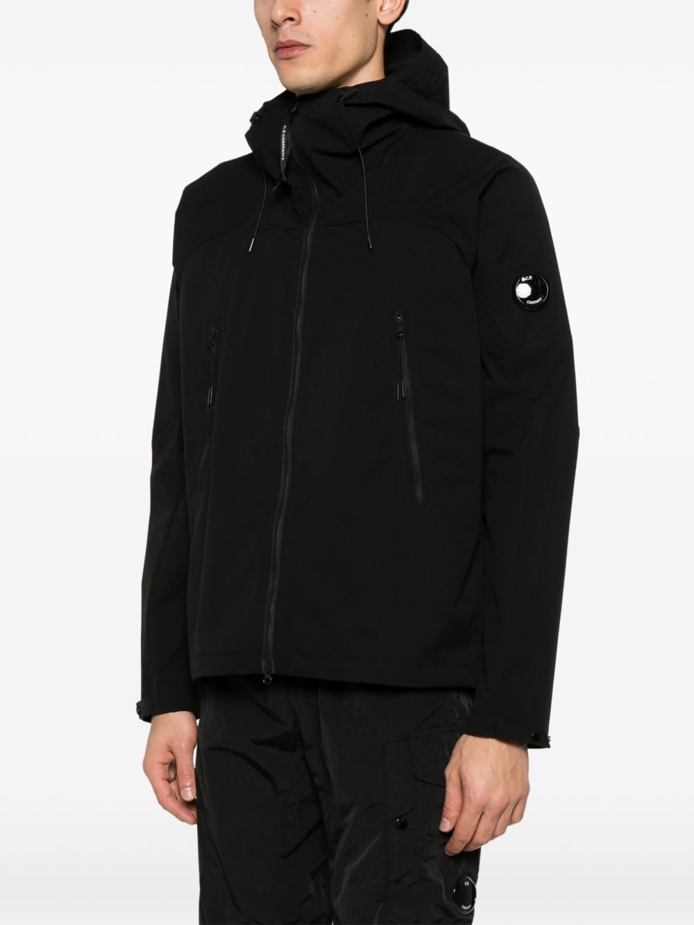 C.P. Company Por-tek Hooded Jacket In Black