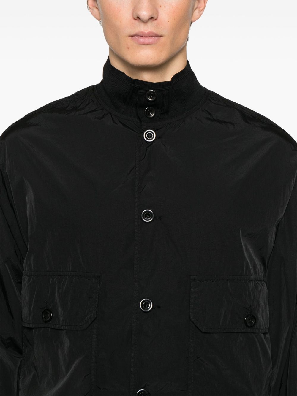 C.P. Company Chrome R Full Button Jacket In Black