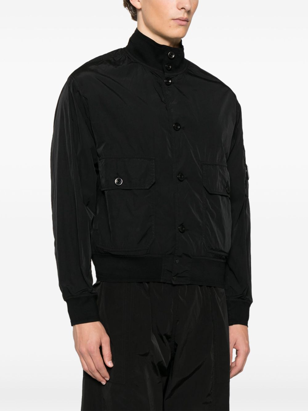 C.P. Company Chrome R Full Button Jacket In Black