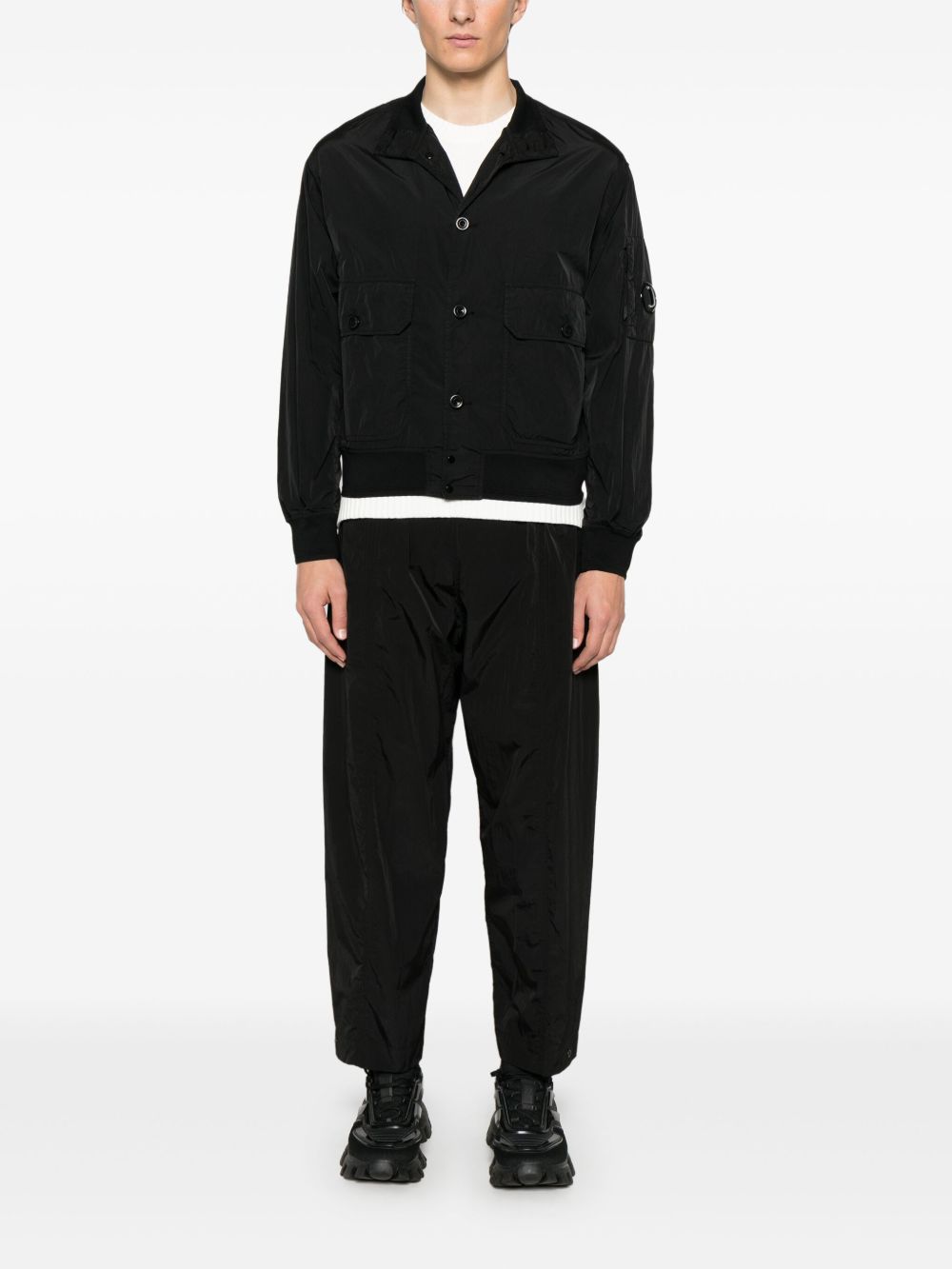 C.P. Company Chrome R Full Button Jacket In Black