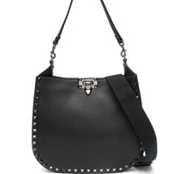 Valentino Garavani Rockstud Leather Hobo Bag