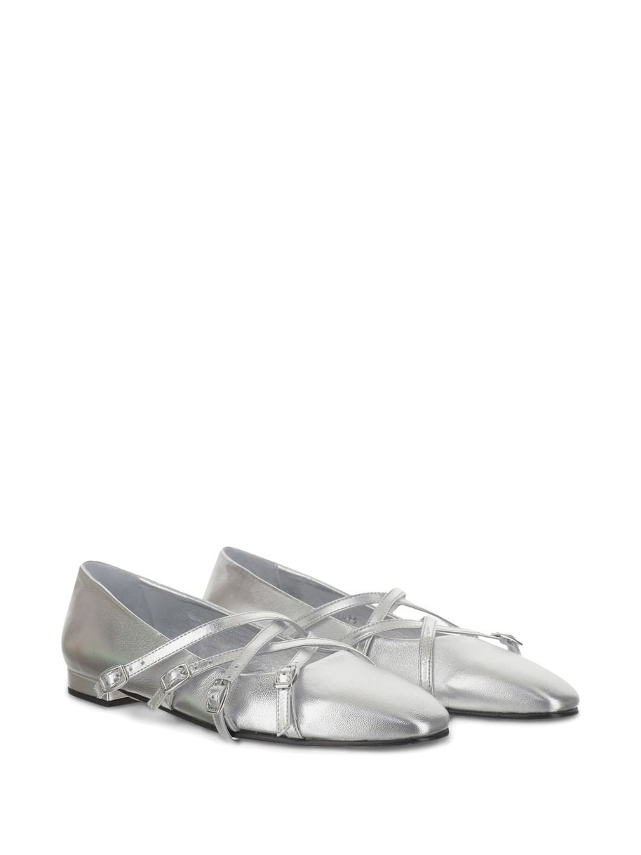 CAREL PARIS Eloise Ballet Flats In Silver