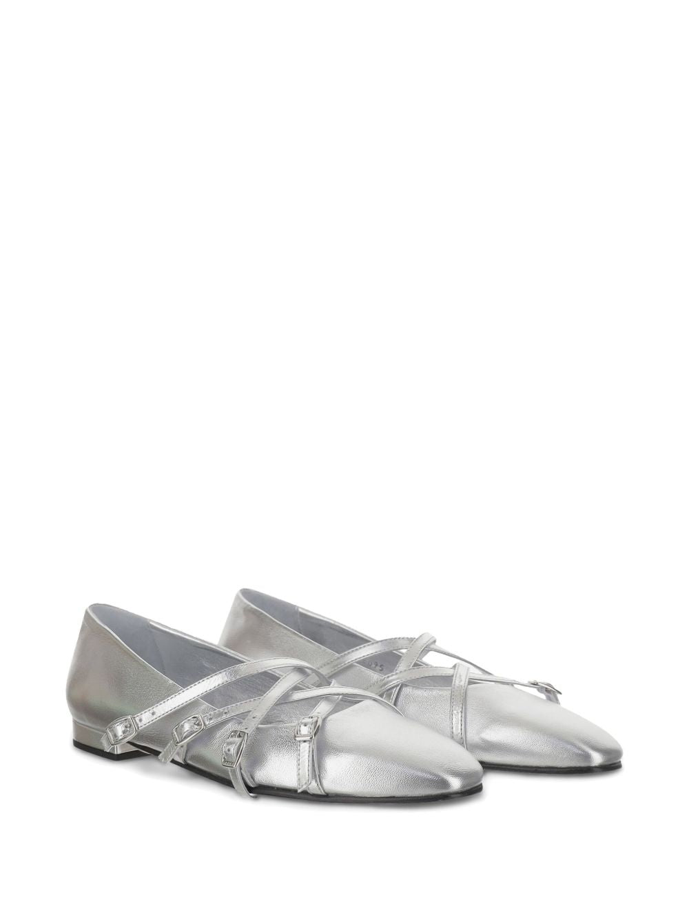 CAREL PARIS Eloise Ballet Flats In Silver