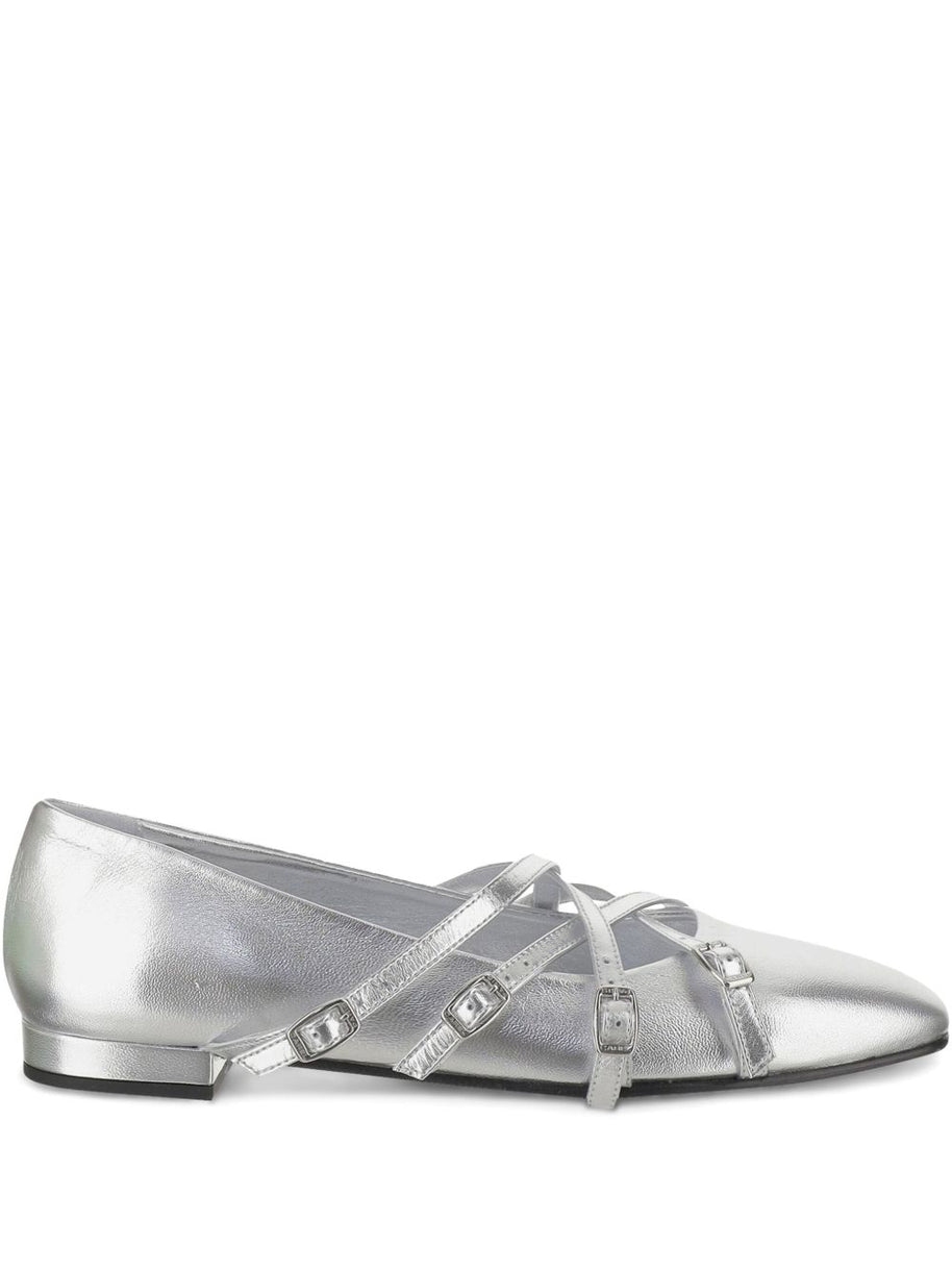 CAREL PARIS Eloise Ballet Flats In Silver