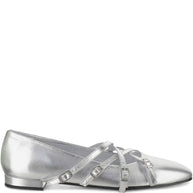 CAREL PARIS Eloise Ballet Flats In Silver