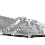 CAREL PARIS Eloise Ballet Flats In Silver