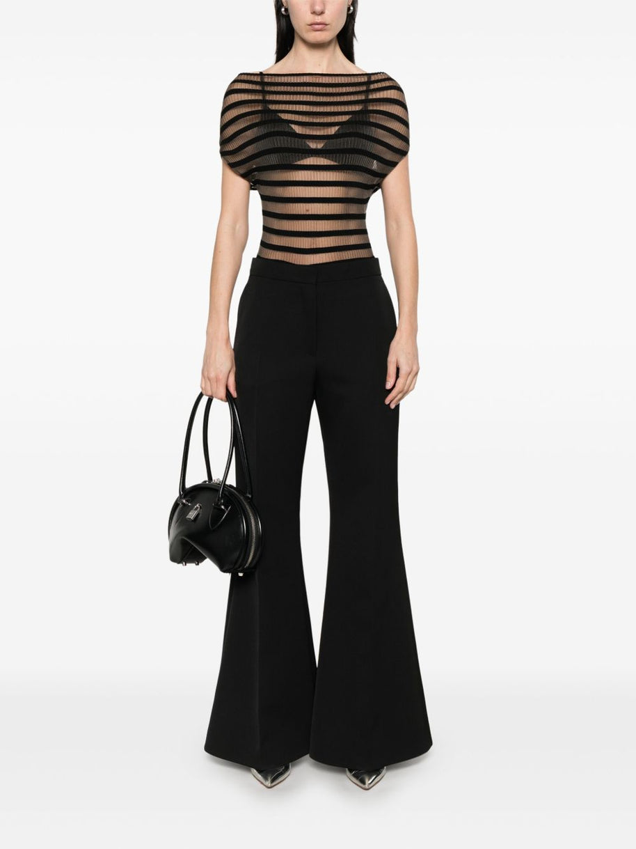 Givenchy Wool Flared Trousers - Black