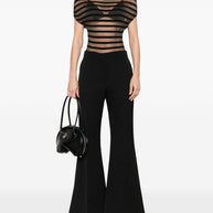 Givenchy Wool Flared Trousers - Black