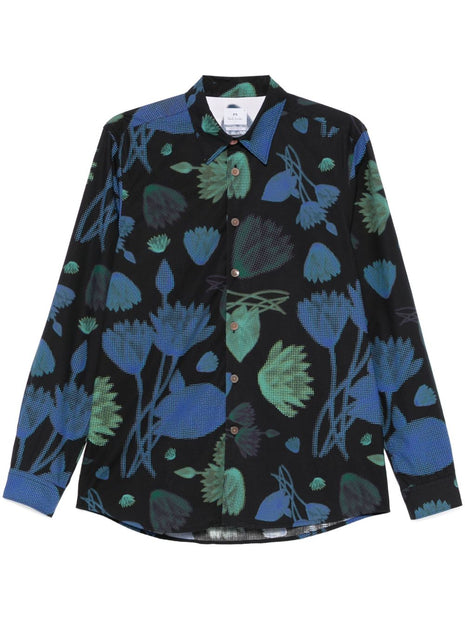 PS By Paul Smith Cotton Shirt In Blue