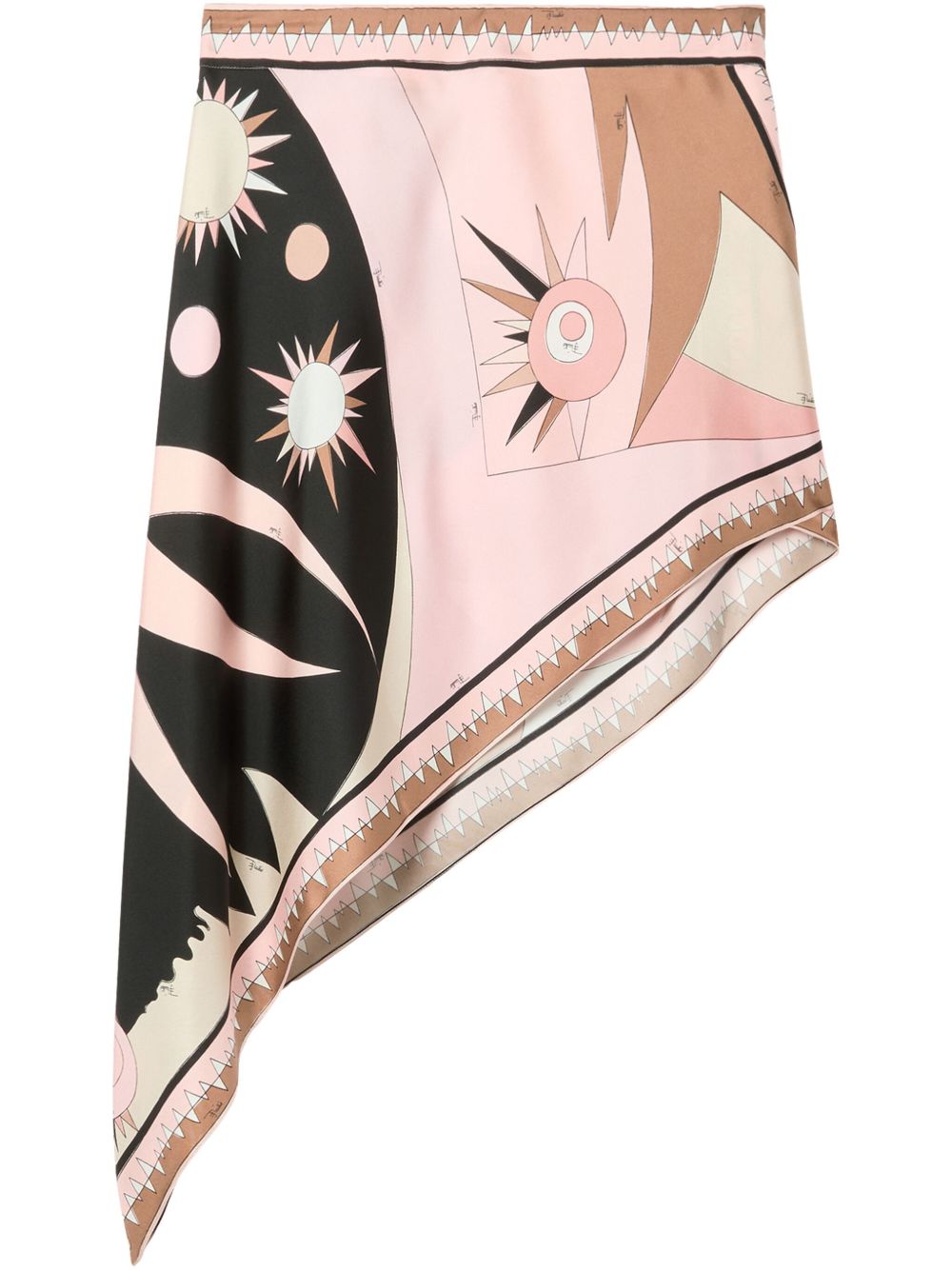 Pucci Stella Print Asymmetrical Mini Skirt