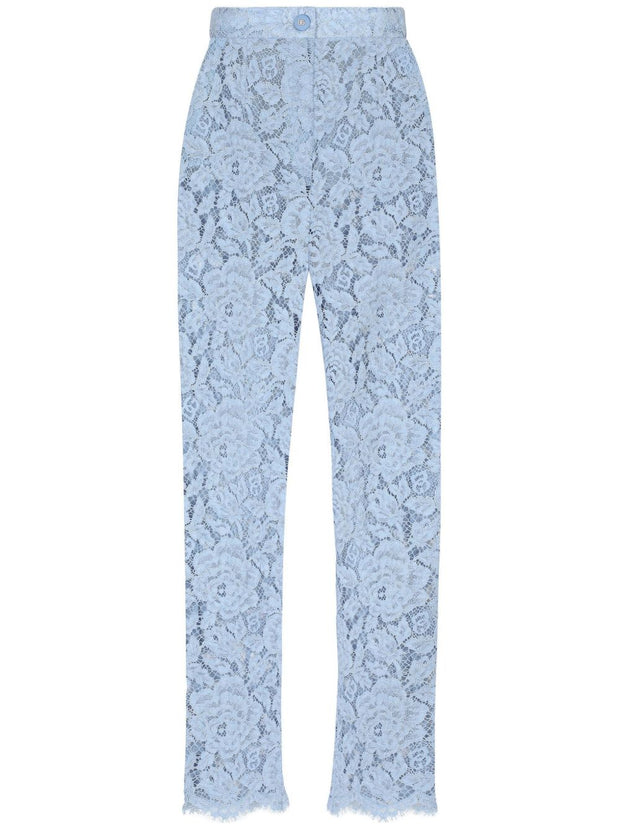 Dolce & Gabbana Embroidered Lace Trousers