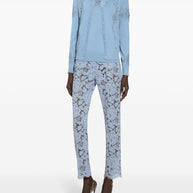 Dolce & Gabbana Cordonetto Lace Trousers - Clear Blue