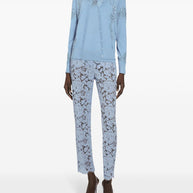 Dolce & Gabbana Cordonetto Lace Trousers - Clear Blue