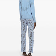Dolce & Gabbana Cordonetto Lace Trousers - Clear Blue