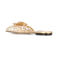 Dolce & Gabbana Rainbow Flat Lace Sandals - Golden