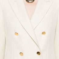 Tagliatore Double Breasted Jacket In Ivory