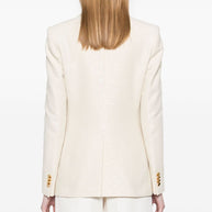 Tagliatore Double Breasted Jacket In Ivory