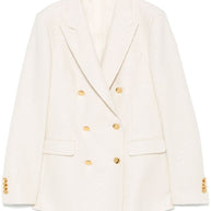 Tagliatore Double Breasted Jacket In Ivory