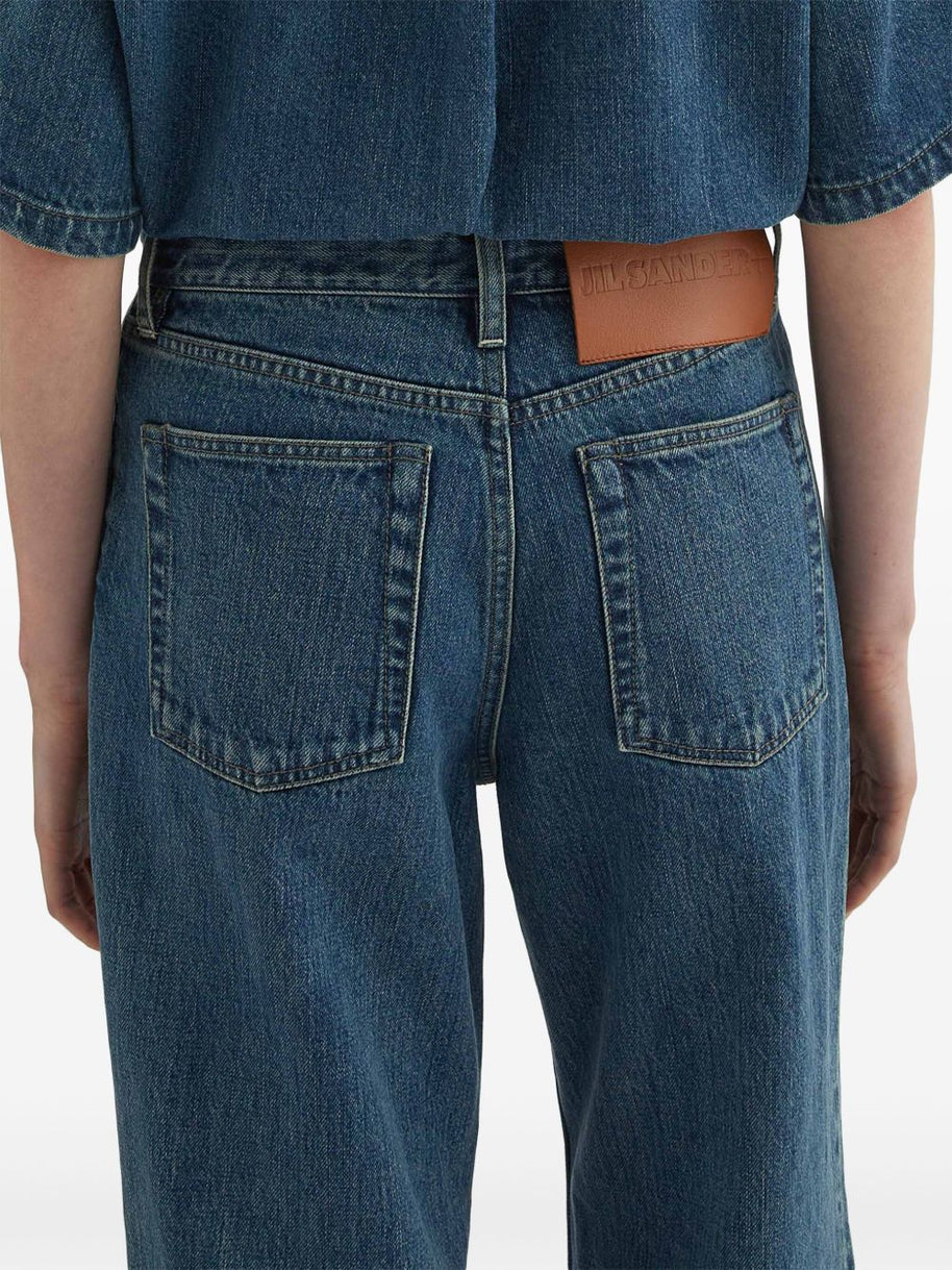 JIL SANDER PLUS Denim Wide Leg Jeans - Blue