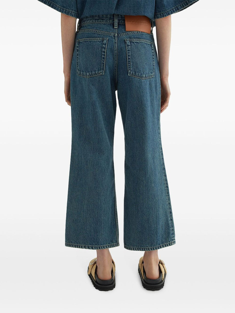 JIL SANDER PLUS Denim Wide Leg Jeans - Blue