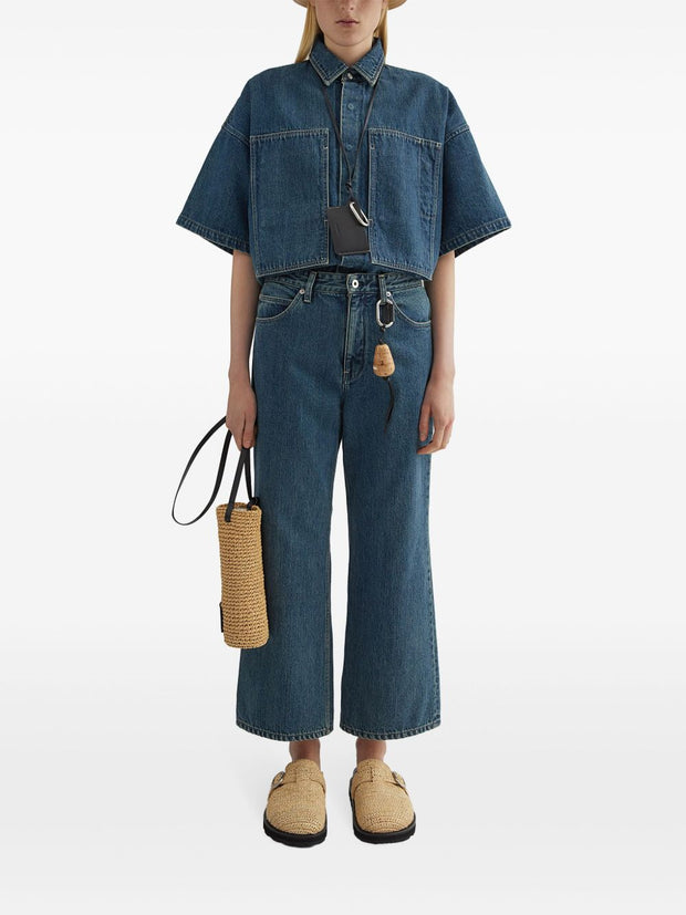 JIL SANDER PLUS Denim Wide Leg Jeans - Blue
