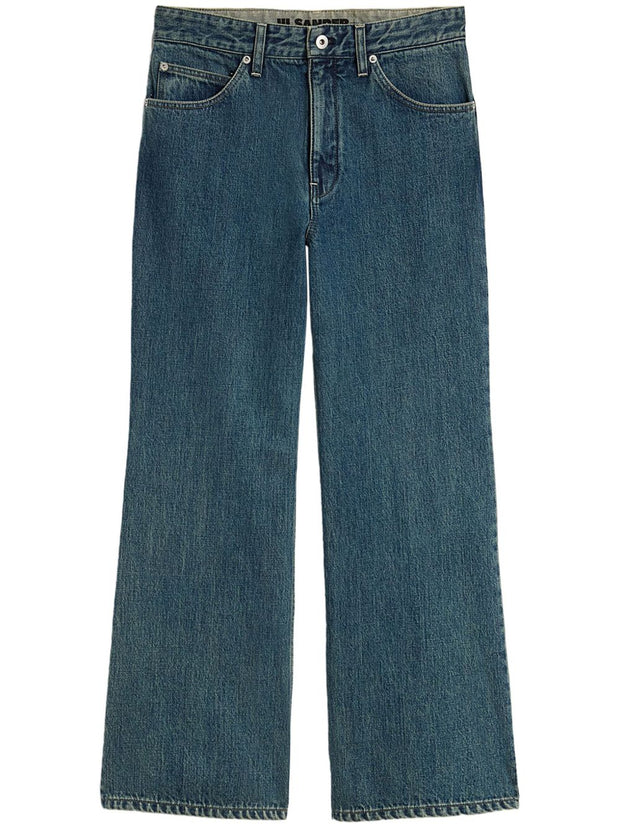 JIL SANDER PLUS Denim Wide Leg Jeans - Blue