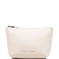 Brunello Cucinelli Leather Pouch In Ivory
