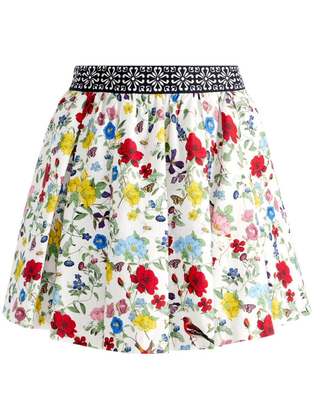 Alice + Olivia Haven Linen And Cotton Mini Skirt - MultiColour