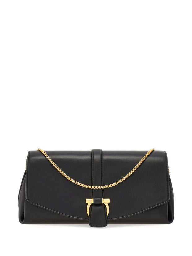 Ferragamo Front Flap Crossbody Bag In Black