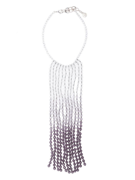 EMPORIO ARMANI EXCLUSIVE Beaded Necklace In Grey