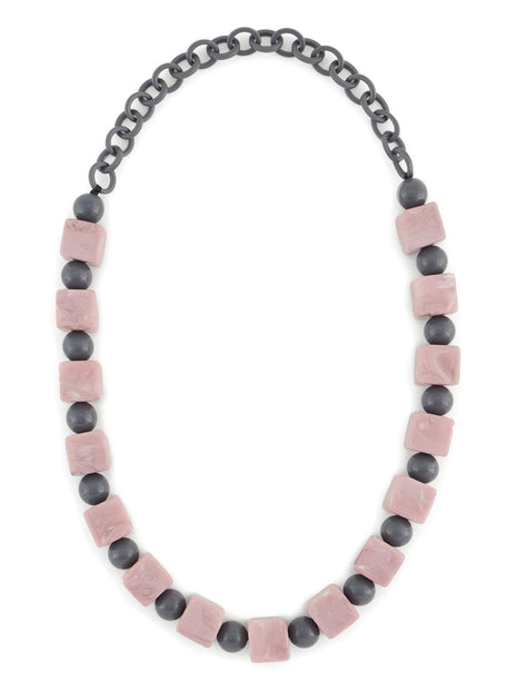 EMPORIO ARMANI EXCLUSIVE Beaded Necklace In Pink