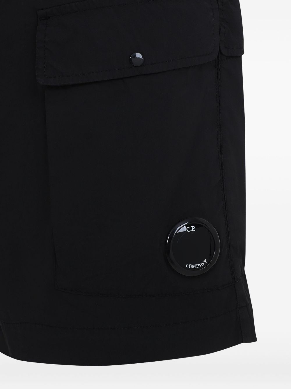 C.P. COMPANY Logo Cargo Shorts In Black