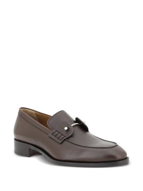 Christian Louboutin Chambelimoc Loafers In Brown