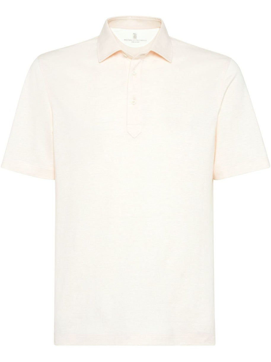 Brunello Cucinelli Cotton Polo Shirt - Orange
