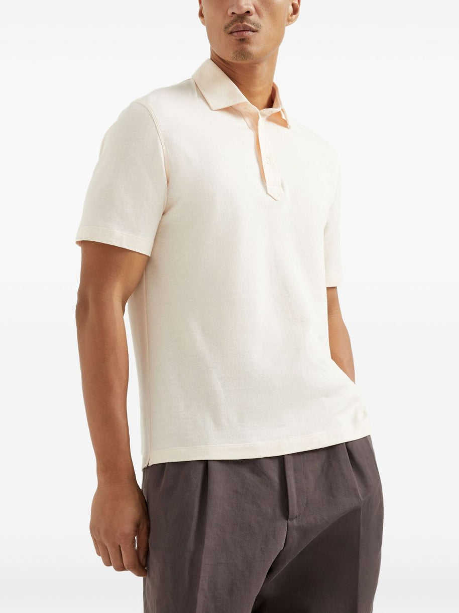 Brunello Cucinelli Cotton Polo Shirt - Orange
