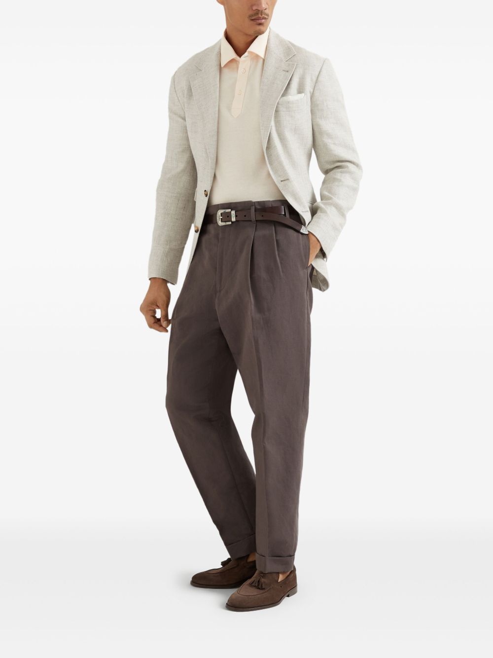Brunello Cucinelli Cotton Polo Shirt - Orange