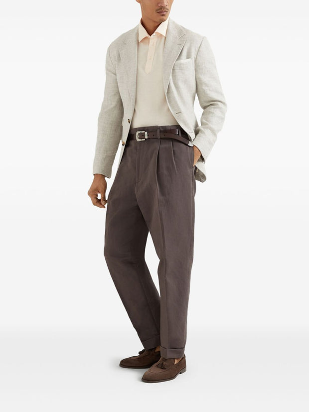 Brunello Cucinelli Cotton Polo Shirt - Orange