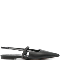Brunello Cucinelli Leather Slingback Pumps - Black
